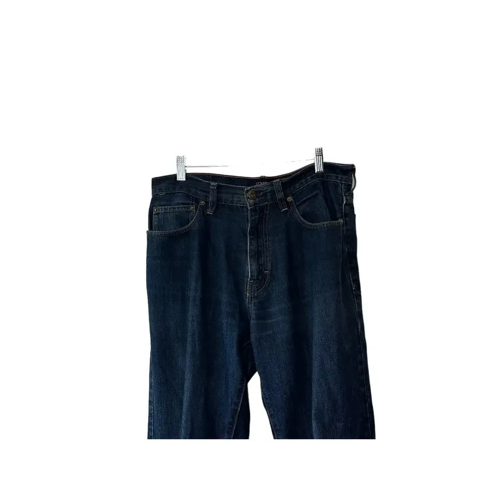 J.Crew Dark Rinse THE BARROW Relaxed Fit  Men's Jeans 31x30